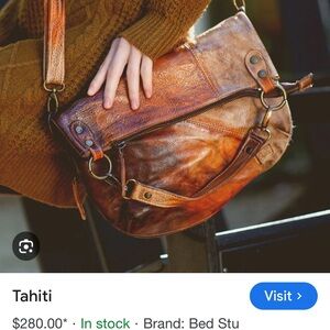 Bed Stu variegated brown , Tahiti bag. EUC..